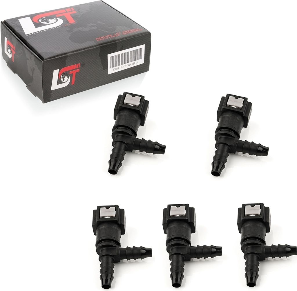 5x Schnellverschluss Kraftstoffleitung Kupplung T-Stück 7,89x6mm für VW SEAT