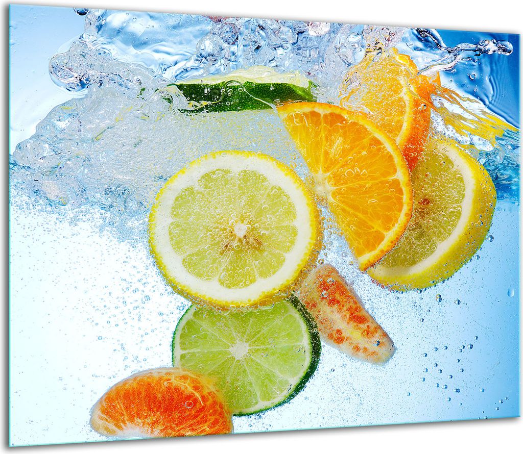 Herdabdeckplatten Glaskeramikkochfeld-Abdeckung Spritzschutz Glas 60x52cm Obst