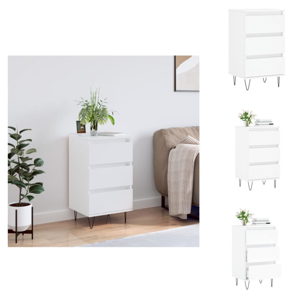 vidaXL Sideboard Weiß 40x35x70 cm Holzwerkstoff - Sideboards