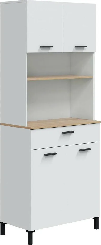 Buffet de Rangement Florent Blanc pour Salon et Bureau - Format Colonne