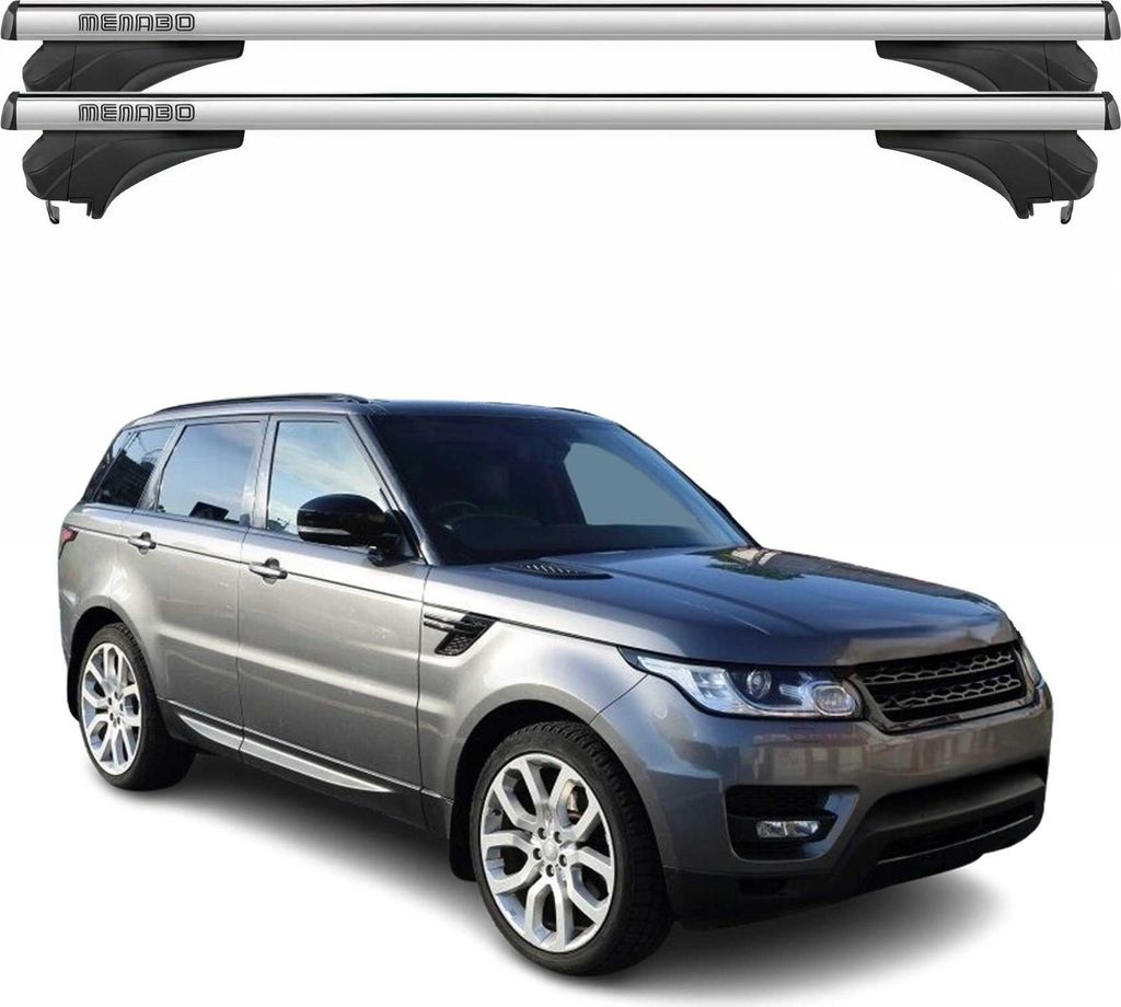 Menabo Dachträger für Land Rover Range Rover 2 Sport L494 2014-22 Alu Silber 2x