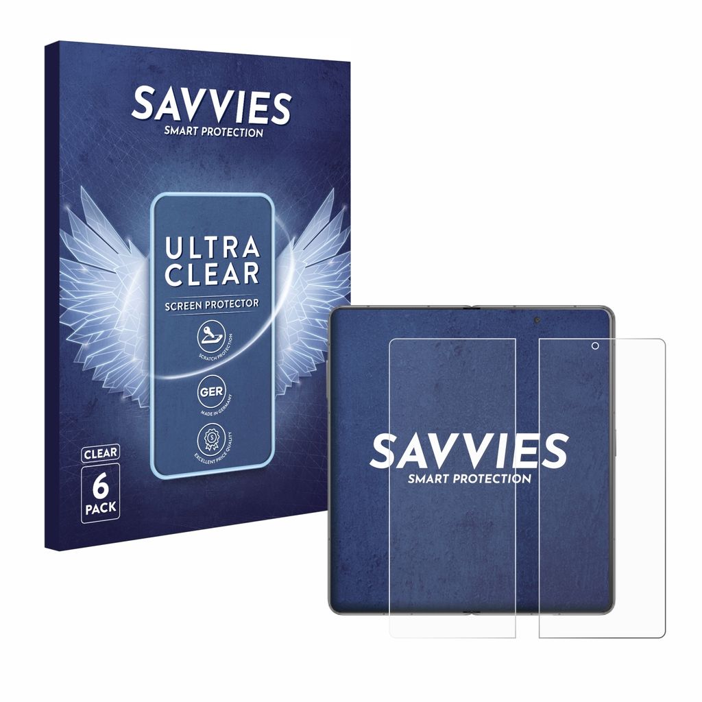6x Für Honor Magic V3 (inneres Display) Schutzfolie Savvies Displayschutz Display Schutz Folie Klar Transparent