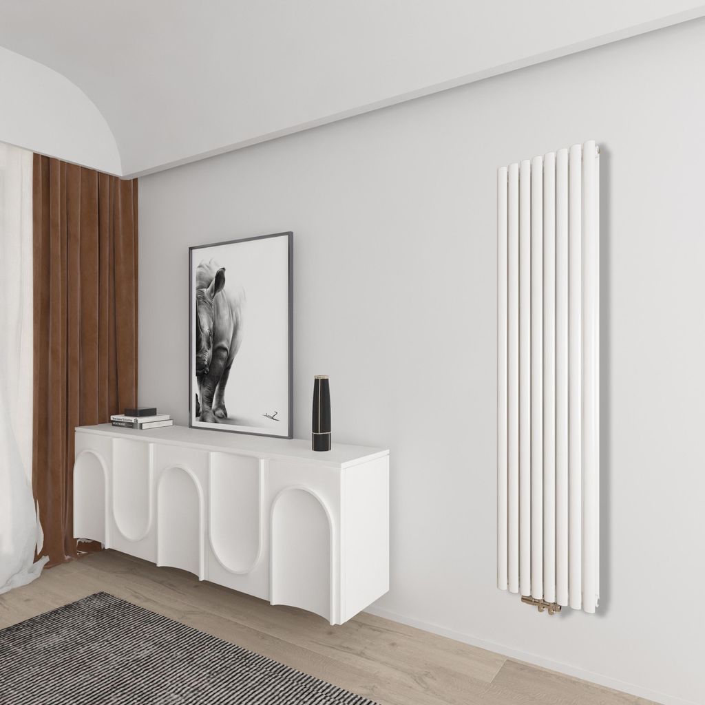AICA Badheizkörper Mittelanschluss Röhrenheizkörper Handtuchheizkörper Handtuchwärmer Oval heizkörper 1800x472mm 2103W