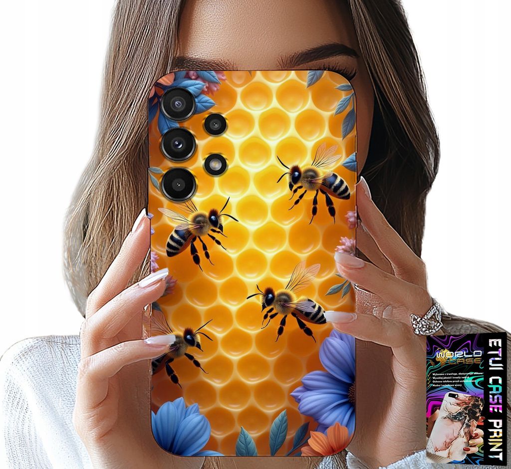 Etui Für Samsung Galaxy A13 4G - Bienenstock Wabenförmiges Rückseitiges Etui