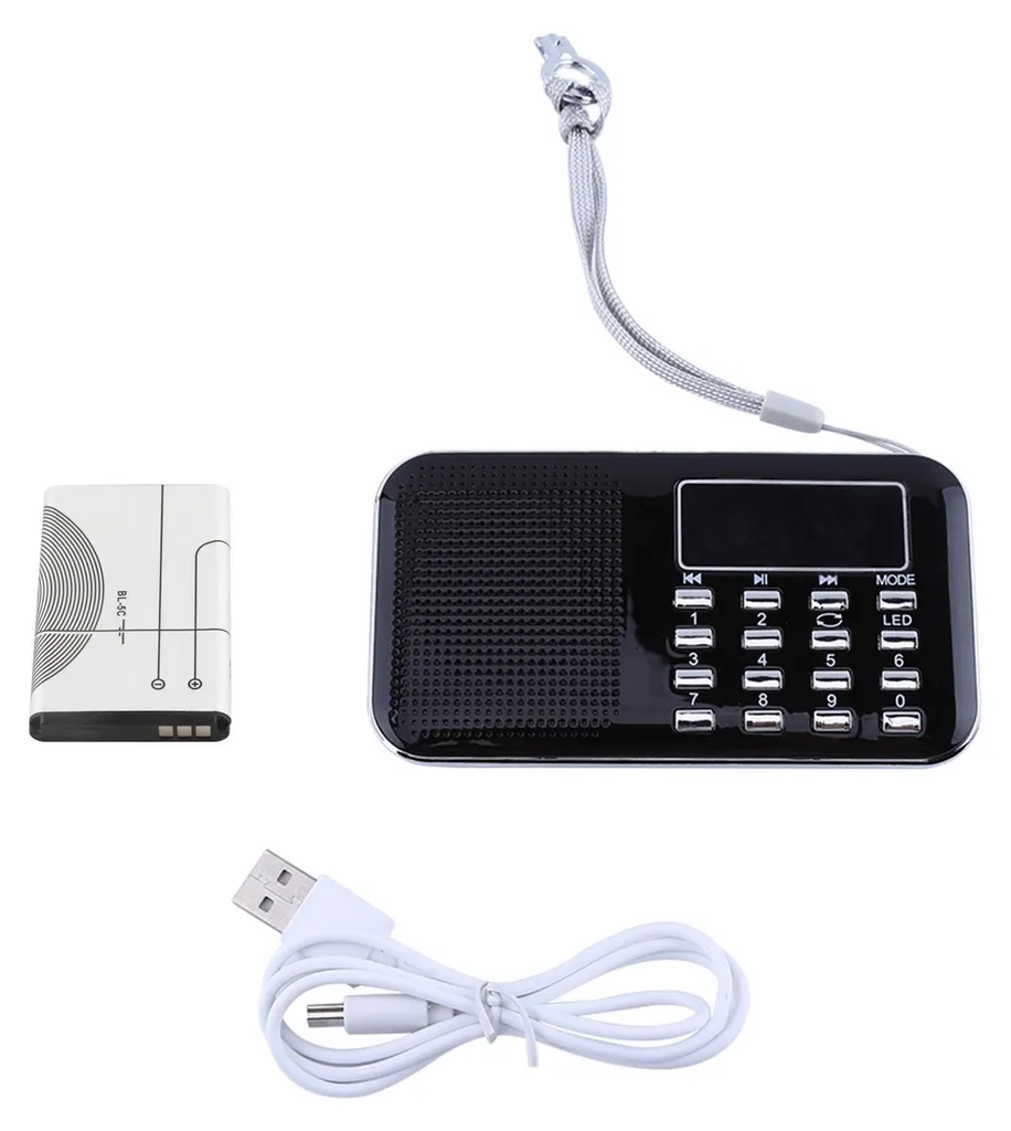 Haut-parleur numérique avec lampe LED puissante et écran LCD lisible