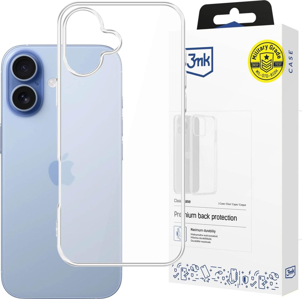 Transparent Klarsicht Handyhülle aus Polymer für Apple iPhone 17 - 3mk Clear Case