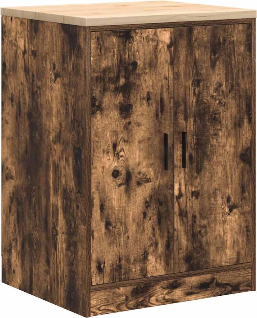 vidaXL Armoire de rangement pour garage Chêne fumé Pin Image du produit 