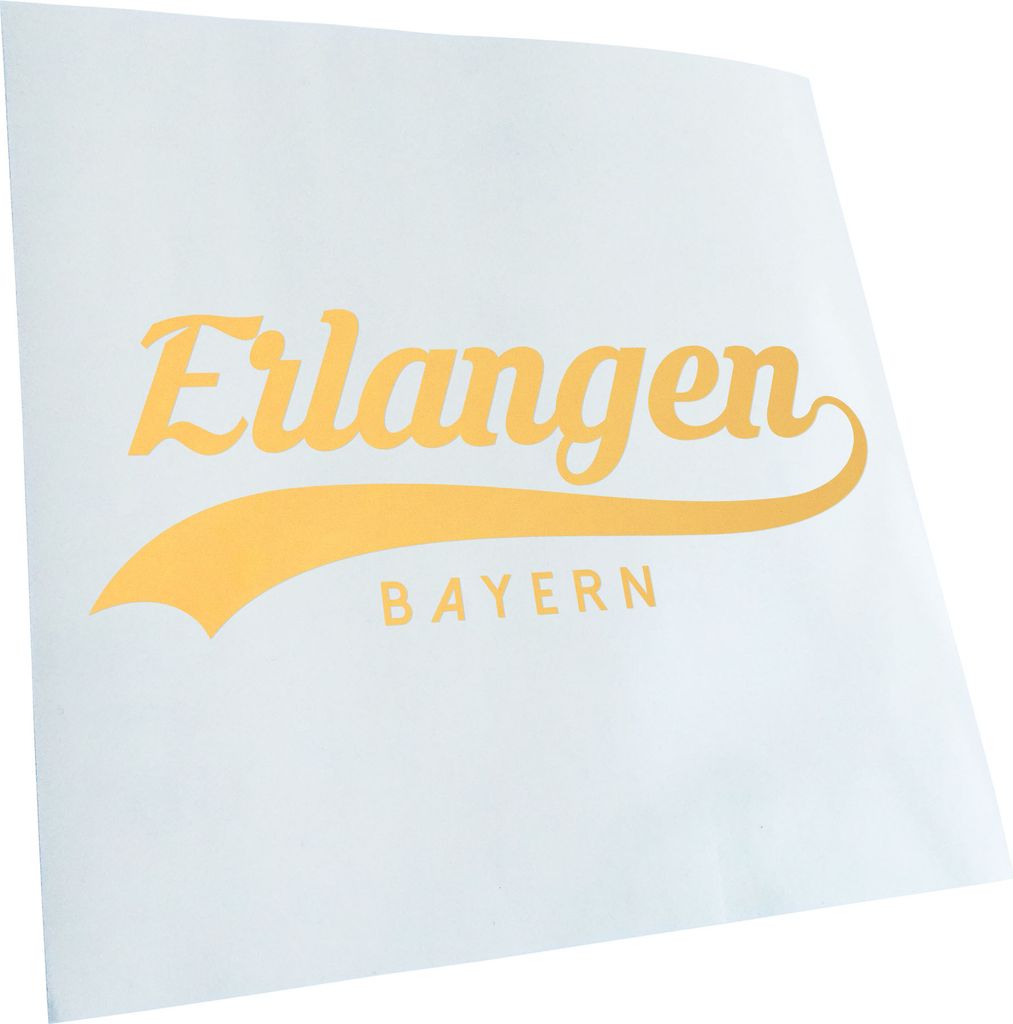 Kiwistar - Autoaufkleber - Erlangen Bayern - Creme - 30x11cm - Aufkleber für Auto, Laptop, Fahrrad, LKW, Motorrad mehrfarbig JDM Decal Racing