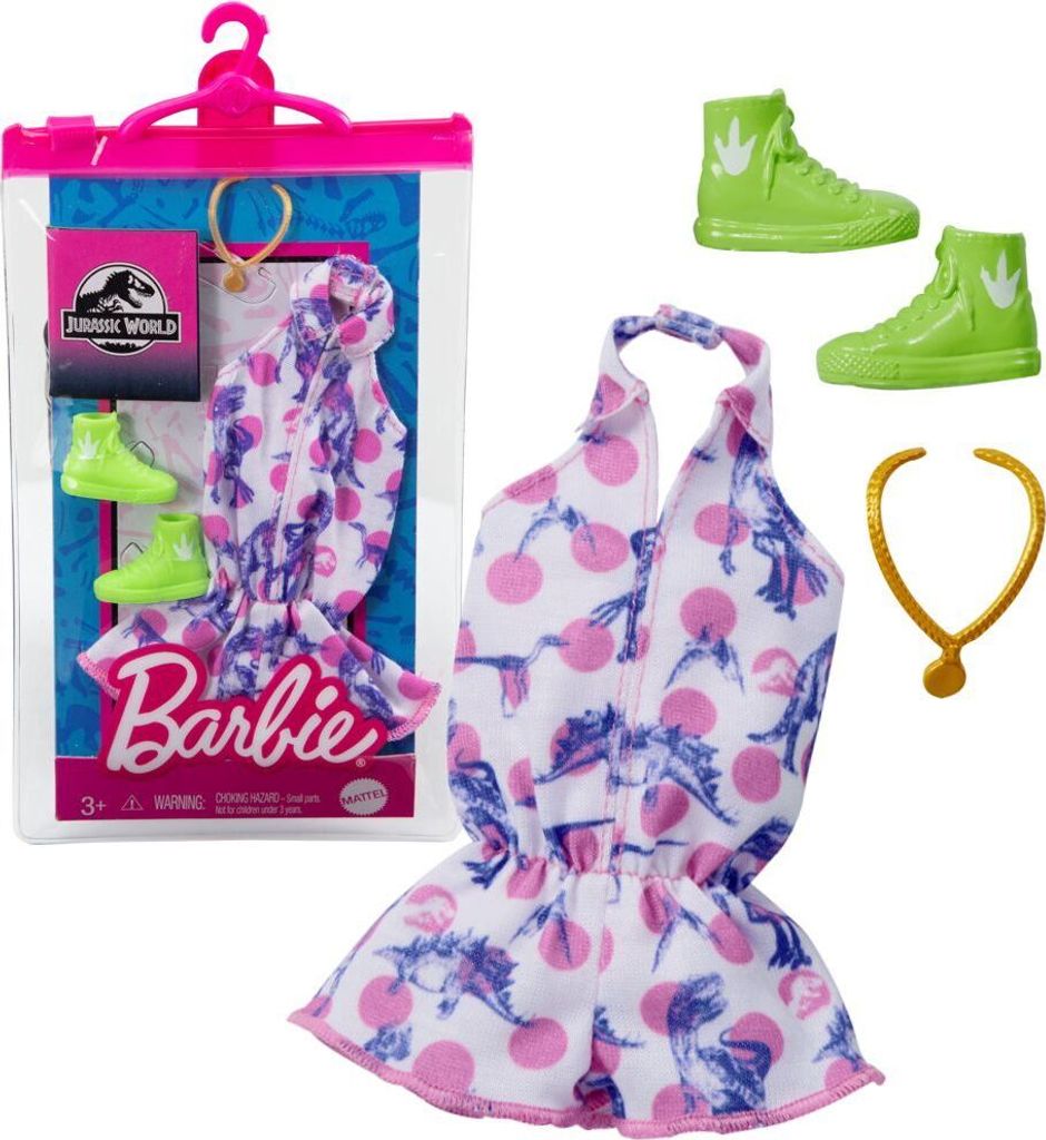 Mattel GWF05; GRD45 - Barbie Fashions na licencji Jurassic Zdjęcie produktu 