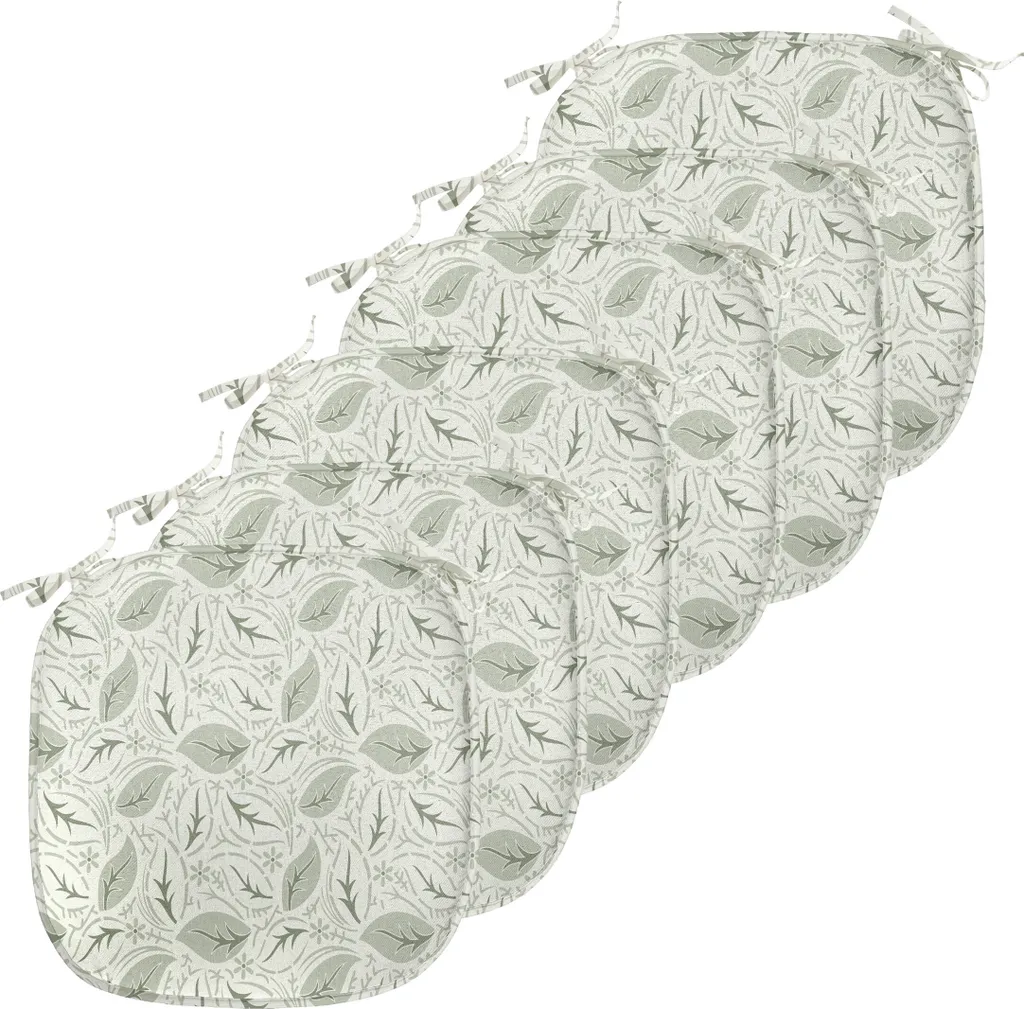 Cuscini Sedie Cucina 40x40 Pack 6 - ABAKUHAUS Motivo Floreale Crema