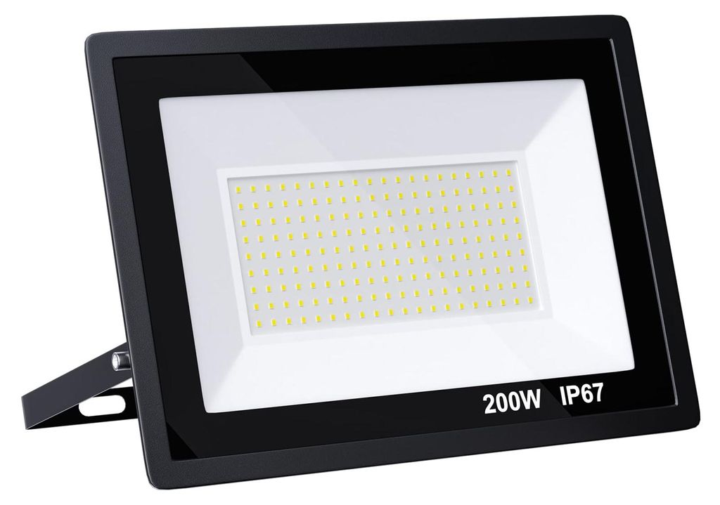 LED-Flutlicht 200 W, 6000 K, IP66, wasserdicht, mit Fernbedienung