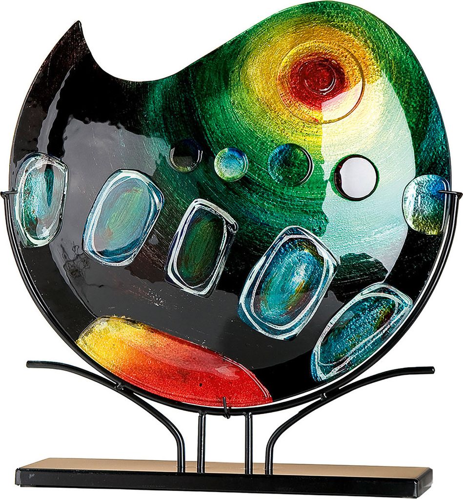 Casablanca by Gilde  Glasart runde Dekovase auf Ständer Produktbild 