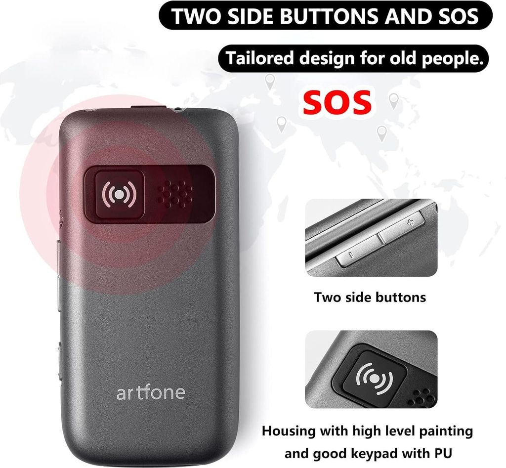artfone G6 4G Seniorenhandy ohne Vertrag Klapphandy Produktbild 5