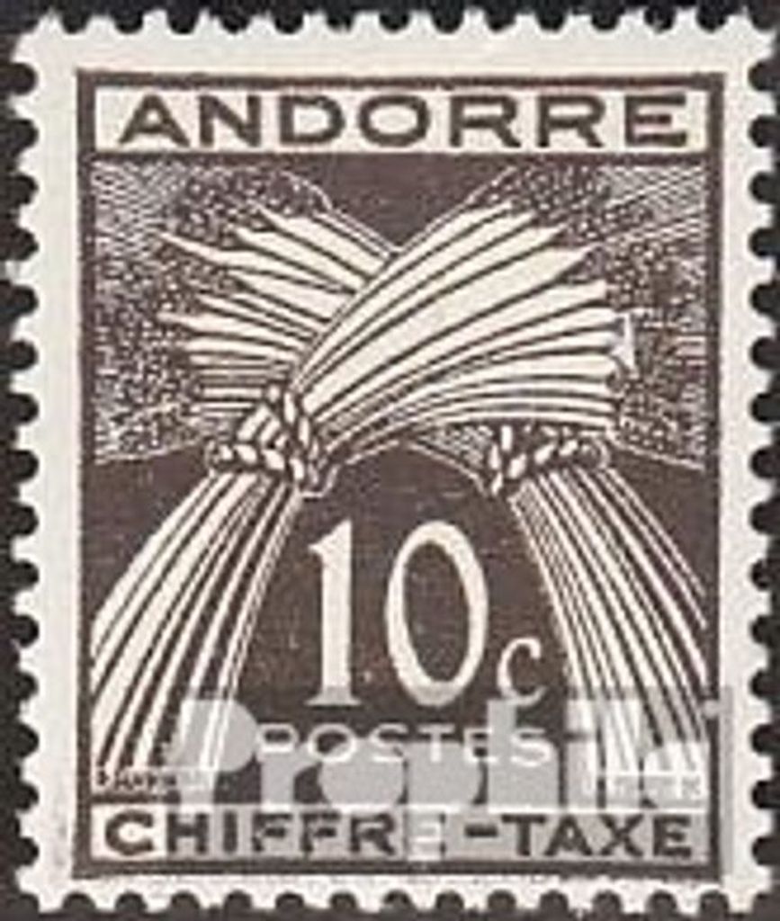 Briefmarken Andorra - Französische Post 1943 Mi P21 postfrisch Portomarken
