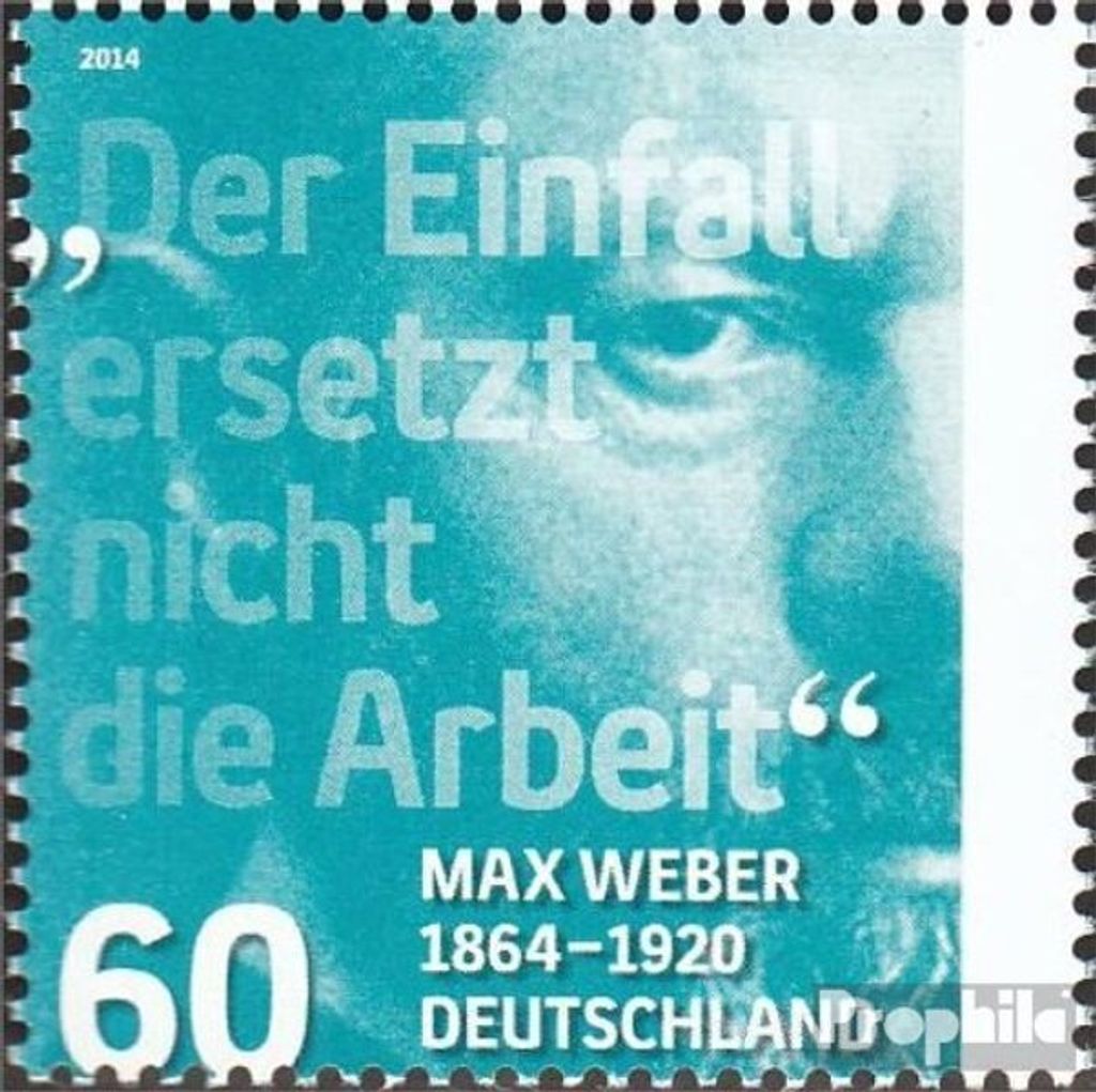 Briefmarken BRD (BR.Deutschland) 2014 Mi 3071 (kompl.Ausg.) postfrisch Max Weber