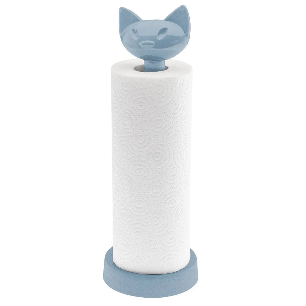 Idea Regalo Cucina: Porta Rotolo Gatto Koziol Miaou Blu Sostenibile