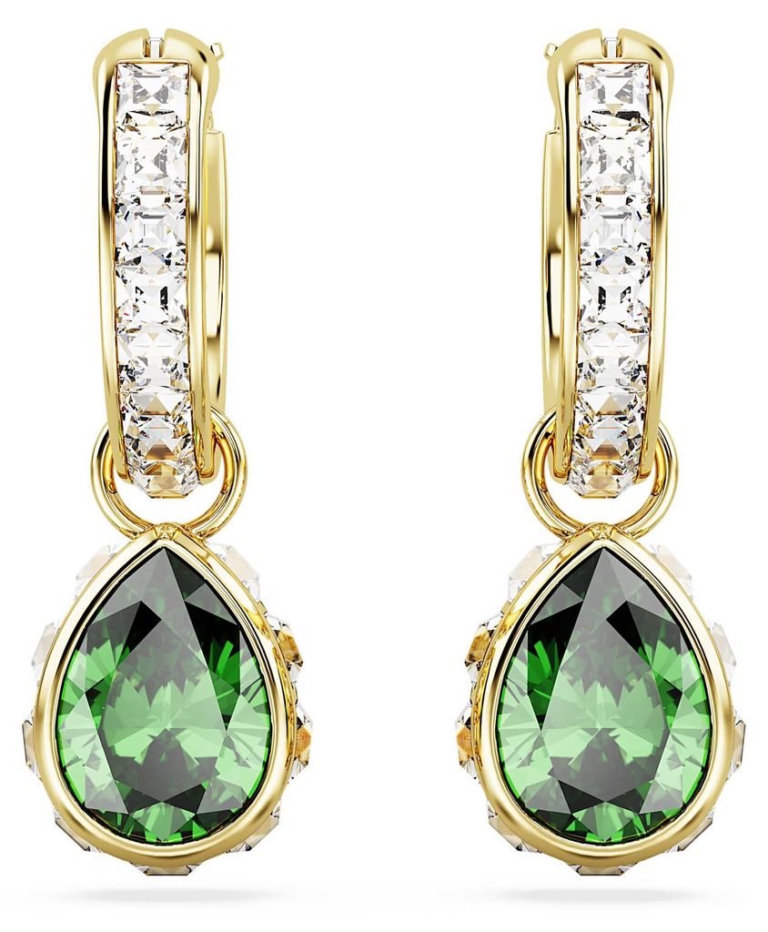 SWAROVSKI Damen Drop-Ohrringe Grün CHROMA:PE MINI HOOP Produktbild 