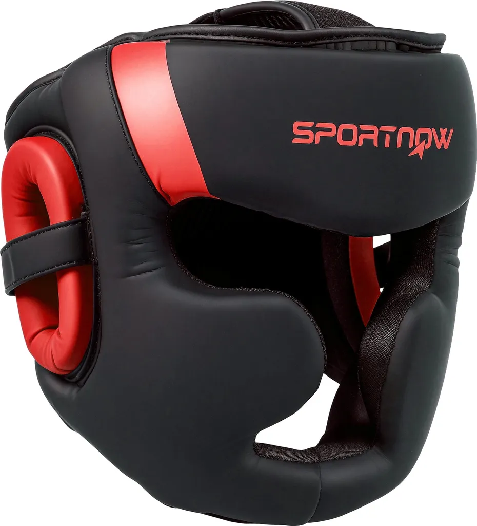 SPORTNOW Casque de Boxe MMA avec Sangle Ajustable pour un Sparring Sûr