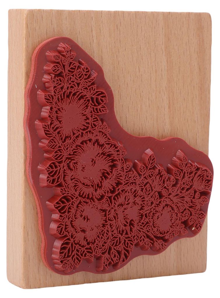 Dekorativer Holzstempel mit Blumenmotiv für Bastelarbeiten, Scrapbooks, Fotoalben und Kartendekorationen
