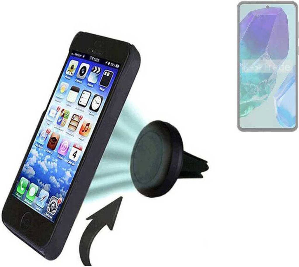 K-S-Trade kompatibel mit Samsung Galaxy M55s 5G Auto Handy Halterung KFZ Halter Lüftungsgitterhalterung Air Vent mount Smartphone Halter