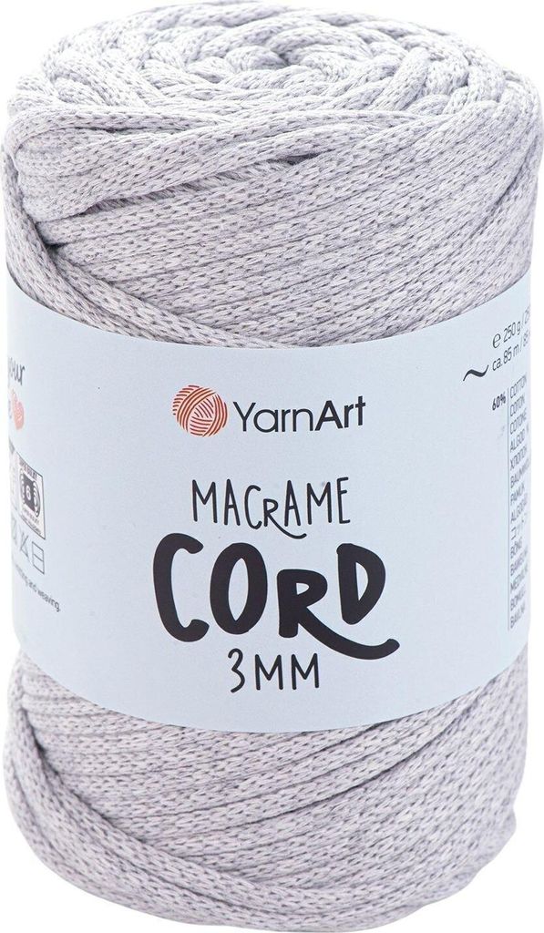 Yarn Art Macrame Cord 3 mm 85 m 756 Grey Schnur Produktbild 