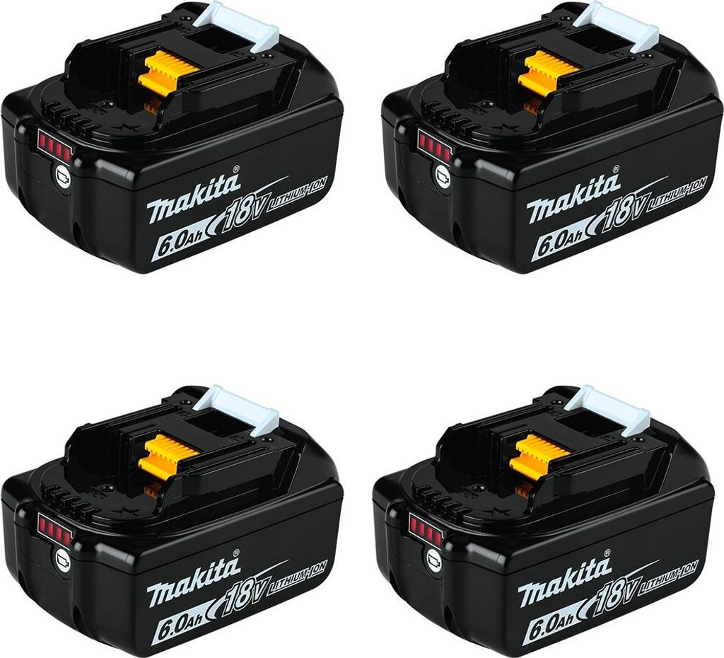 Pack mit 4 baterías MAKITA BL1860 (18V - 6,0 Ah) Produktbild 