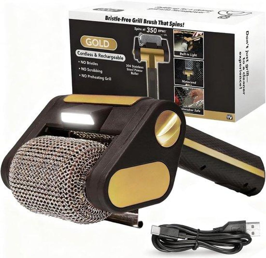 Elektrische Grillreiniger mit LED-Licht - 350 Umdrehungen Produktbild 