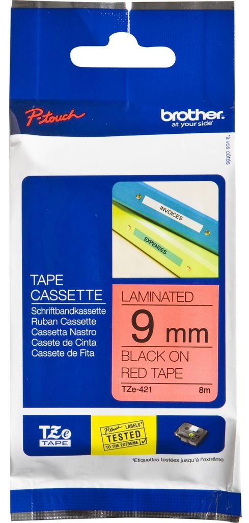 Brother TZE421 TZe-421 nastro di scrittura - laminato, 9 mm Immagine del prodotto 