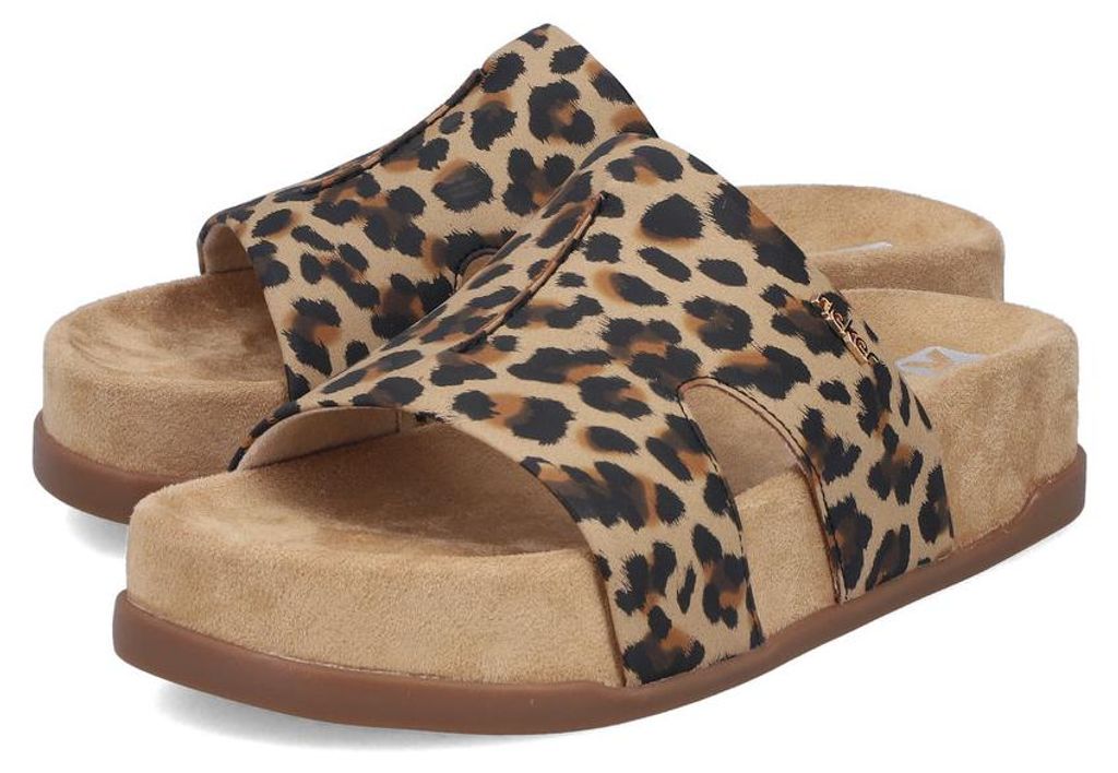 Dámske pantofle Rieker hnedé/leopardové Obrázok produktu 