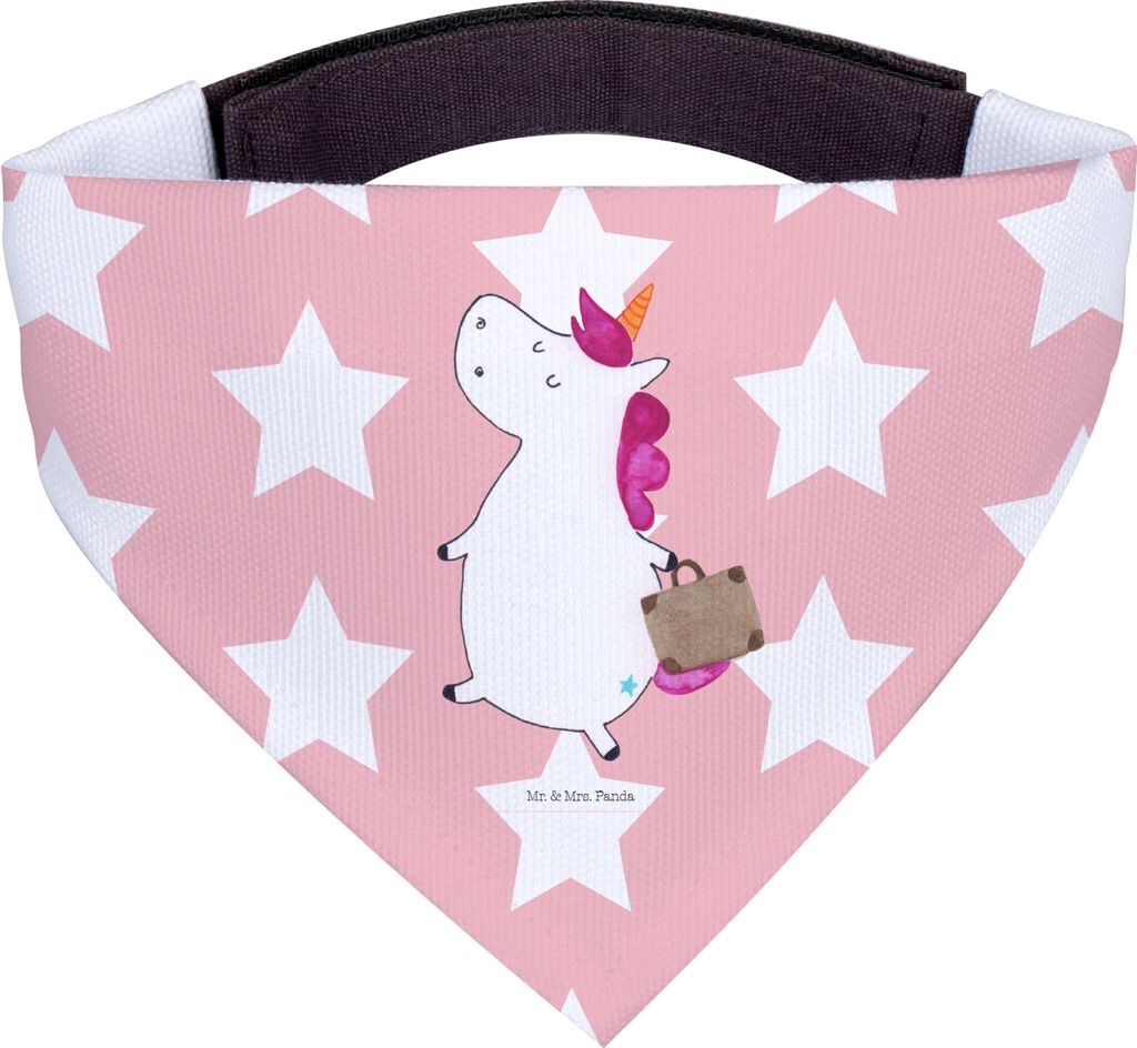 Mr. & Mrs. Panda Dreieckstuch Einhorn Koffer - Rot Pastell - Geschenk, Hunde Halstuch, Hundehalstuch, für Hund, Hals Tuch, Unicorn, Einhörner, Lu...