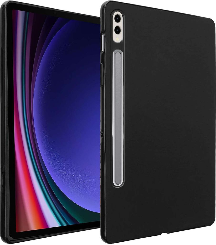 Für Samsung Galaxy Tab S10 Plus / S9 Plus FE Plus / S8 Plus Schwarz Tablet Tasche Hülle TPU Silikon