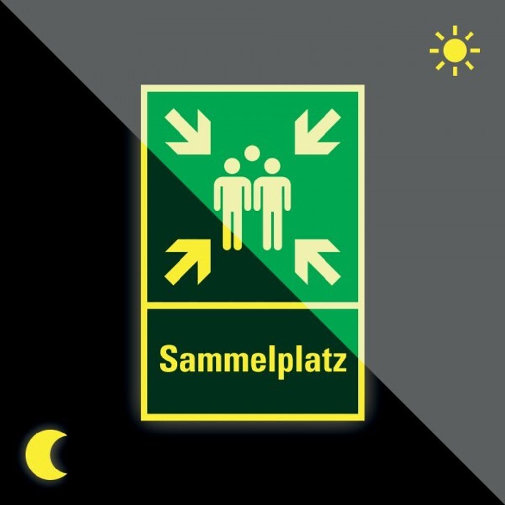 Schild | PERMALIGHT power Kombischild Sammelstelle, ASR/ISO, Kunststoff, 400x...