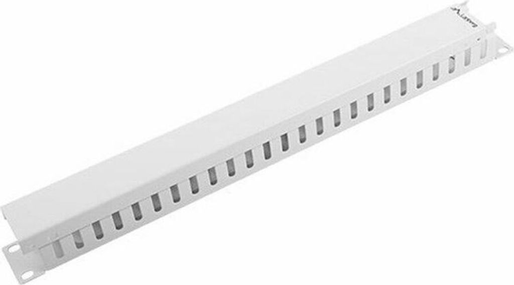 Lanberg AK-1201-S 19" 1HE Kabelorganisator mit Abdeckplatte - Typ A Grau