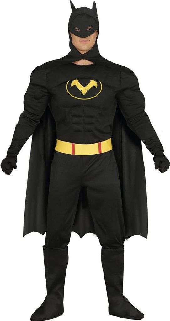 Fiestas Guirca - Hero-Kostüm für Herren Set FG612 (S) (Schwarz)
