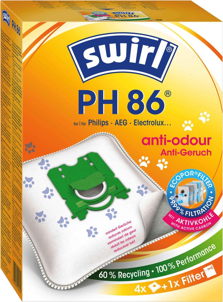 Swirl PH 86 Staubsaugerbeutel Anti-Geruch - Philips, AEG Produktbild 