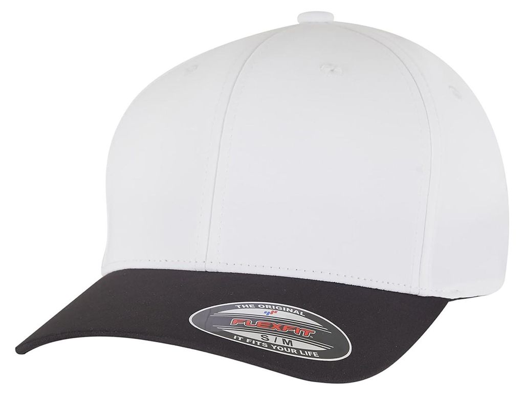 Flexfit - Baseball-Mütze, wasserabweisend RW11383 (M) (Schwarz/Weiß)