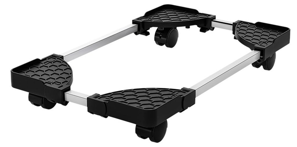 Computer-Tower-Ständer mit 4 feststellbaren Rollen, verstellbarer, robuster Computer-CPU-Halter aus Metall, belüfteter PC-Tower-Wagen für Homeof...