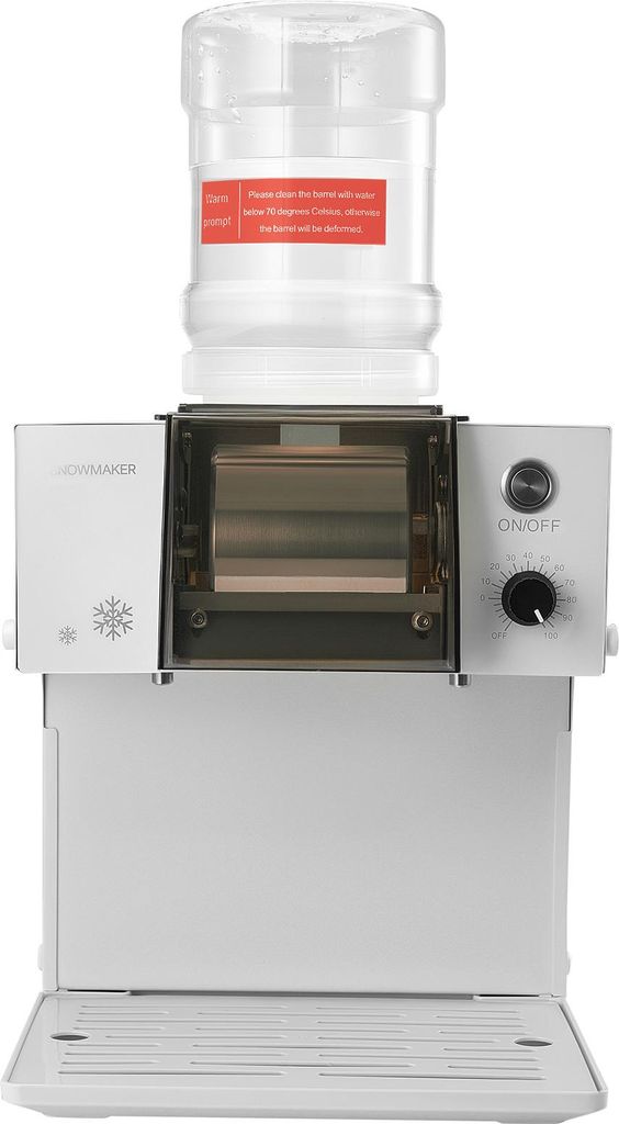 SucceBuy Schneeflocken-Eismaschine, 60 kg/Tag Kapazität, Eisrasierer mit langlebiger Edelstahlklinge, elektrische Bingsu-Maschine mit 1,8 L Behäl...