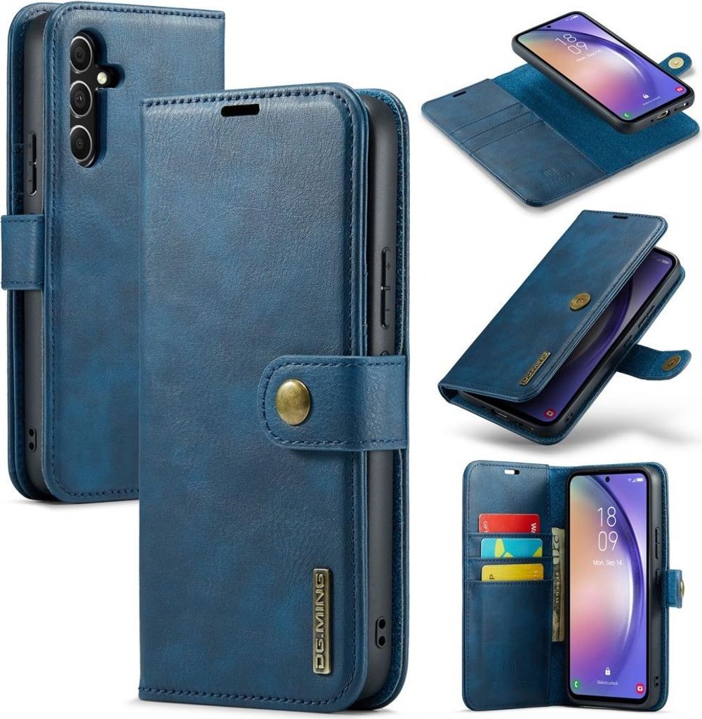 Samsung Galaxy A54 Hülle - DG.MING 2-in-1 Klapphülle & Back Cover - Blau