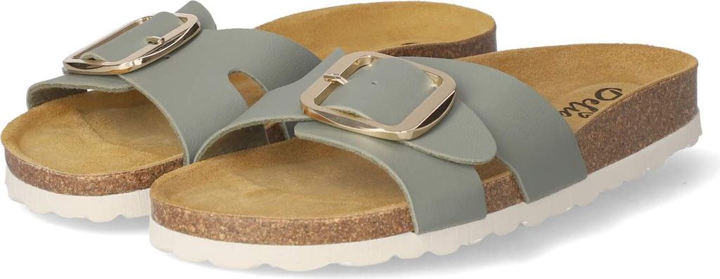 Beliana Damen Pantoletten Grün Kunstleder Größe: 37