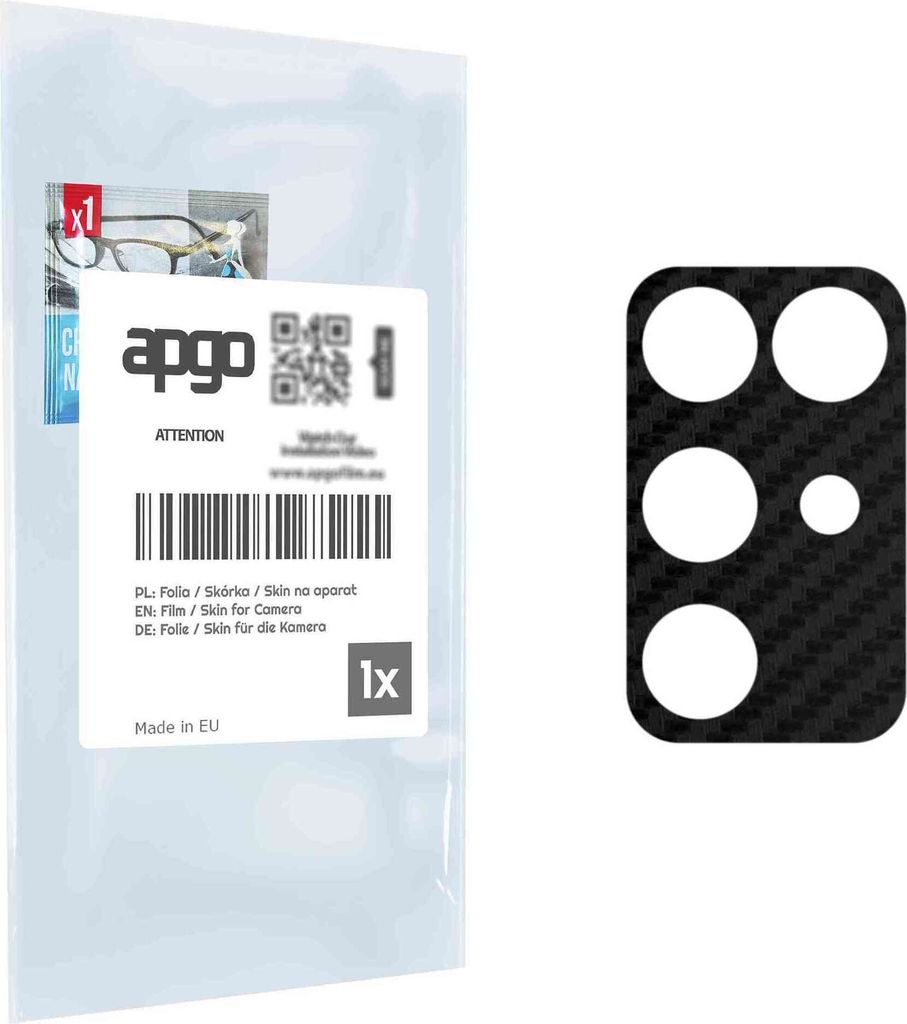apgo Objektivschutz-Folie, Kameraschutz kompatibel mit ZTE Blade V20 Smart, Carbon-Imitation, Rückseite Schutzfolie für Kamera-Insel, Hinten Foli...