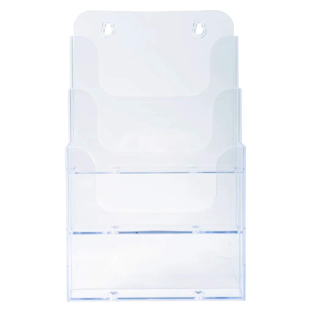 Distributeur de Flyers A5 Transparent 3 Compartiments Exacompta 75158D - 2