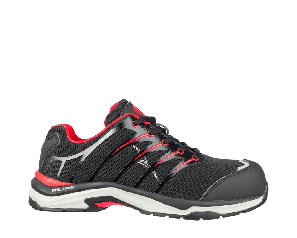 Albatros Sicherheitshalbschuh 64521 Twist Red WNS Low S1P ESD SRC DGUV Gr. 36 schwarz/rot