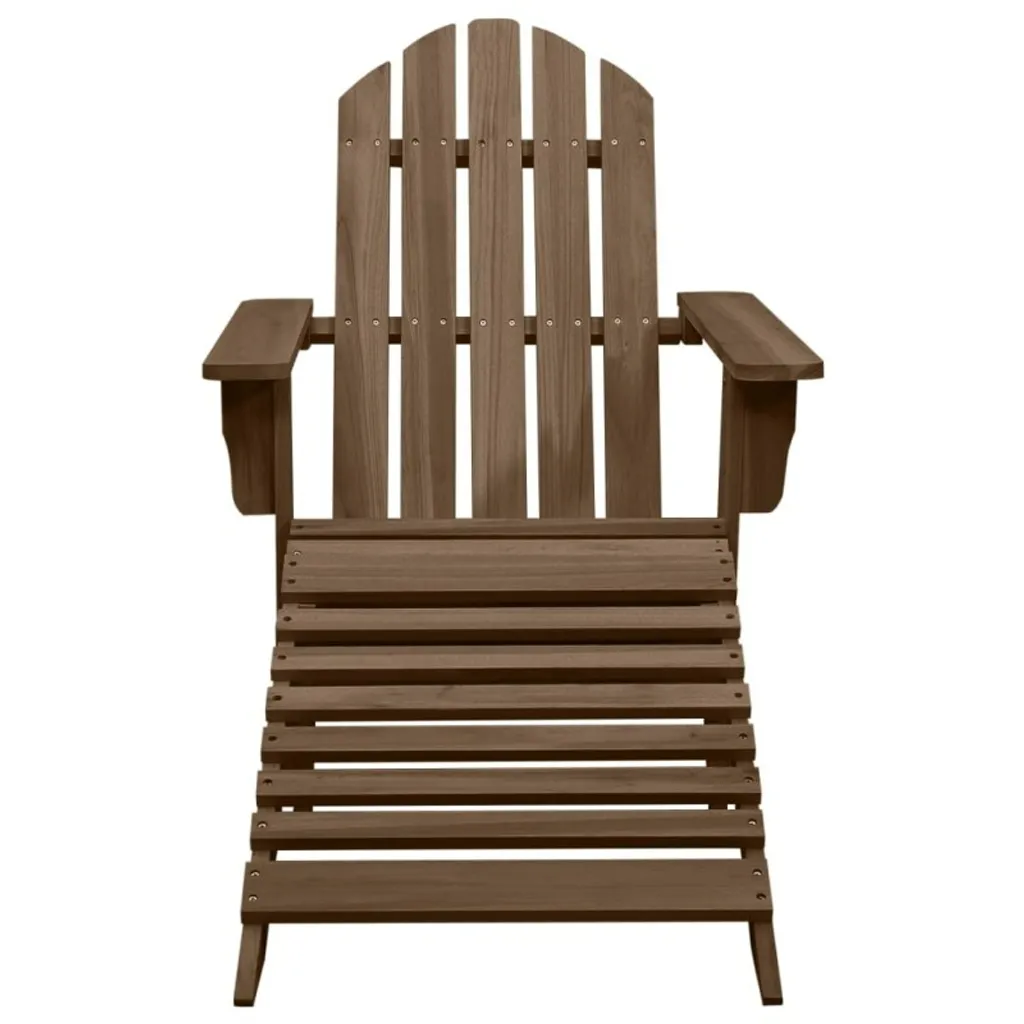 vidaXL Poltrona Outdoor Legno Marrone + Poggiapiedi - Specifiche Tecniche