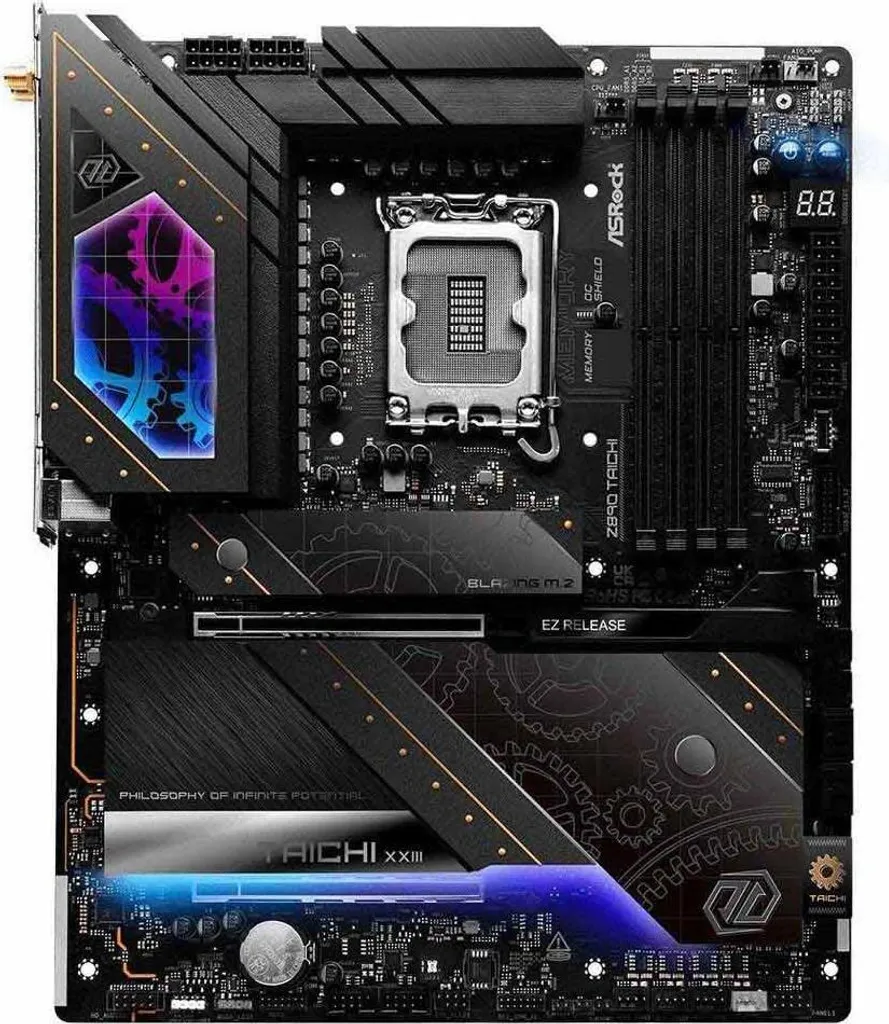 Carte Mère ASRock Z890 Taichi ATX DDR5 USB-C pour PC Gamer Haut de Gamme
