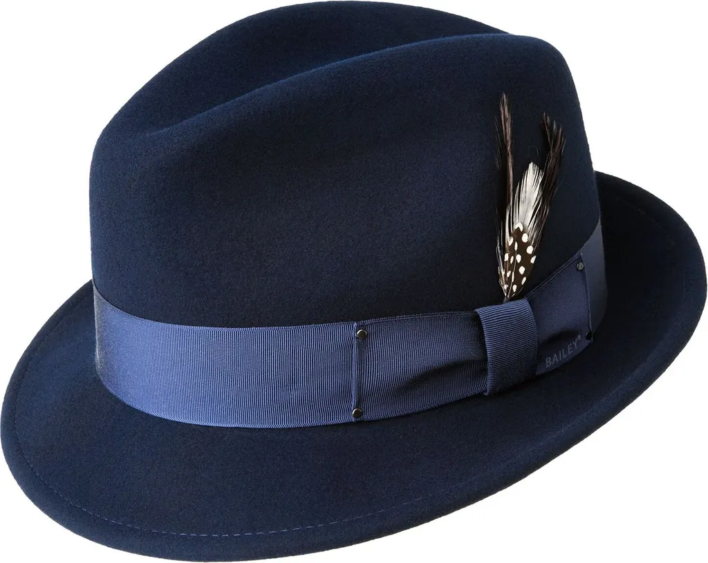 Chapeau Trilby pour homme en feutre pliable et résistant à la pluie