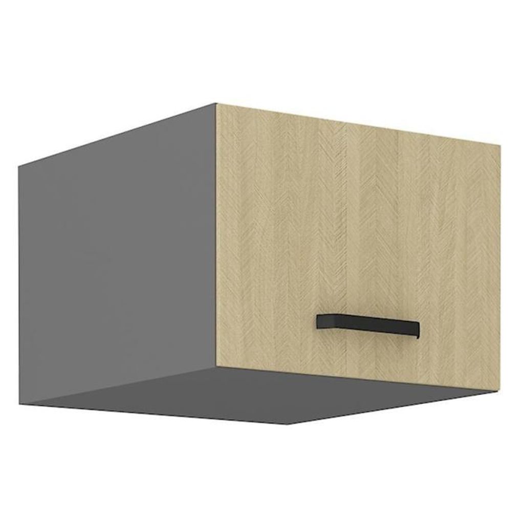 Oberschrank mit Flügeltüren MYRIAM – Breite 50 cm, gemustert/anthrazit