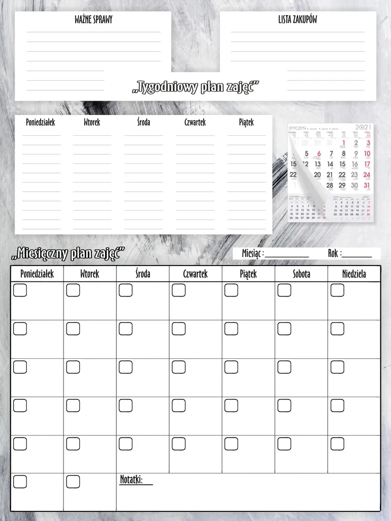 Planner Magnetico Mensile Settimanale XXL per Famiglie Lavagna Frigo