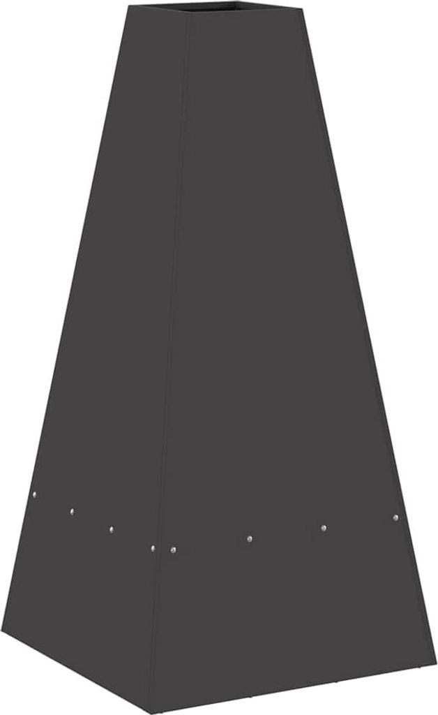 vidaXL Feuerstelle Schwarz 50 x 50 x 100 cm Stahl