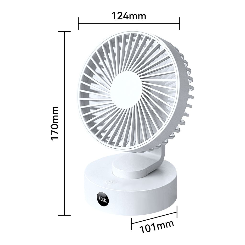 Tischventilator Batterie USB Ventilator 1800Akku Klein Produktbild 3